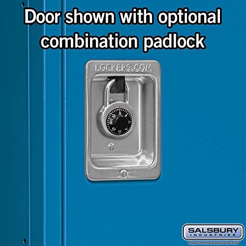 Salsbury Industries 51168BL-U Single Tier 15-Inch Wide 6-Feet High 18-Inch Deep Unassembled Extra Wide Standard Metal Locker, Blue