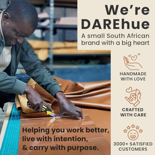 DAREhue Genuine Leather Laptop Sleeve 13-14 Inch, Padded Full Grain Leather Case with Built-in Stand - Black, Compatible with MacBook Air, MacBook Pro, Dell, HP, Lenovo