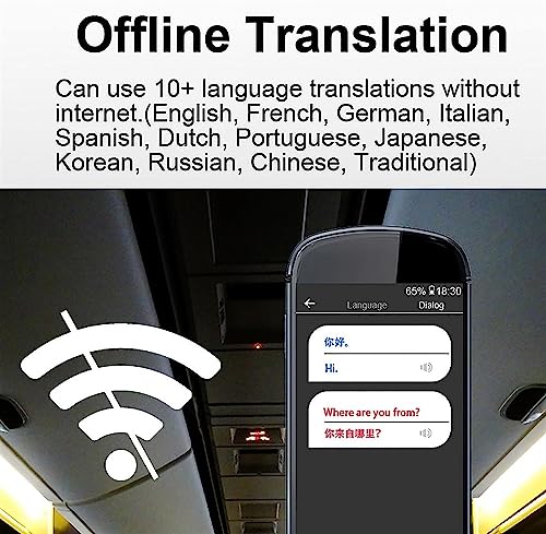 EliteBloom Language Translating Device, Portable Real Time Translation, Portable Foreign Language Real Time Way Translations, Languages P Translator,
