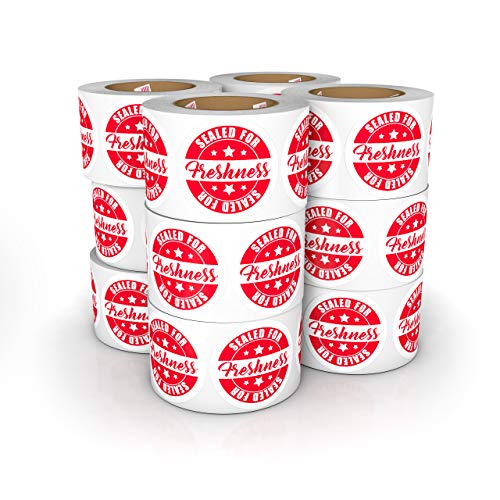 Food Delivery Tamper Evident Sealed for Freshness Labels - 500 Adhesive Stickers for Safe Food delivery (Circles 12 Pack)