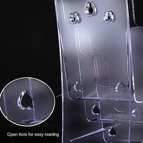 KOMFGT Wall Mount Mailboxes,A4 File Holder, Mail Magazines Organizer Wall Mount, Acrylic Hanging Wall File Organizer（Clear-1tier）