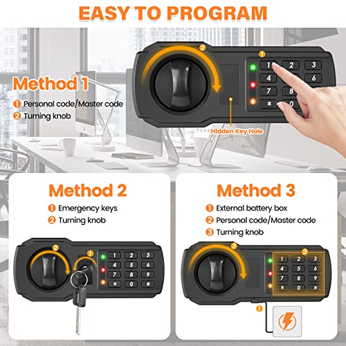 144 Keys Anti-Theft Fireproof Key Cabinet Wall Mount with Combination Lock