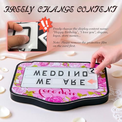 2025 LED Wedding Sign - Light Up Message Board with 300+ Color Modes, Remote Control & Button, Upgraded Anti-Drop Design - for Bridal Entrance, Reception Decor, Photo Booth Props (Small/Large),S-B