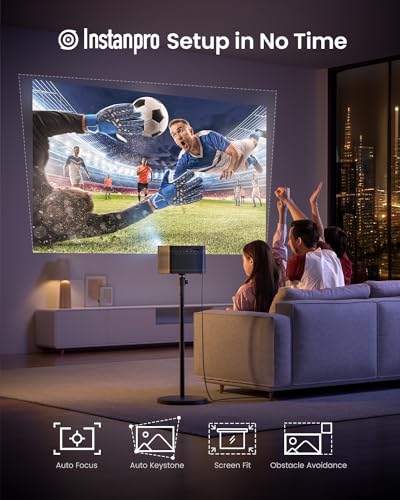 Dangbei DBOX02 Laser Projector 4K GTV, 2450 ISO Lumens, Netflix Officially Licensed, Blu-ray 3D, Home Theater Projector with WiFi and Bluetooth, HDR10+, 200-inch Picture, 2x12W DTS:, Dolby Audio