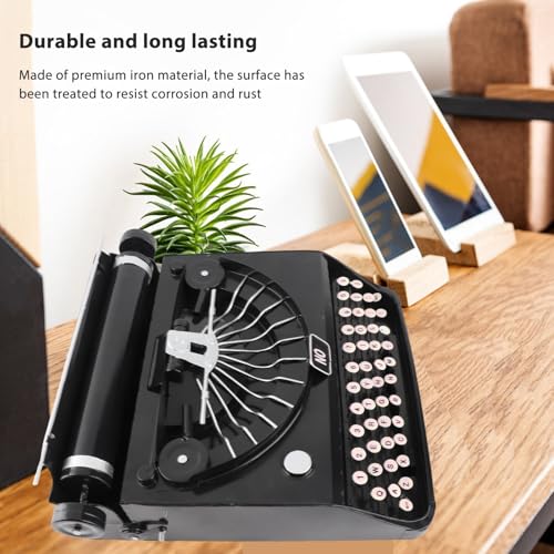 BusoTh Vintage Typewriter Model Aesthetic Retro Decoration, Finish Antique Fake Typewriter Decoration, Countryside Farmhouse Metal Typewriter for Home, Office, or Special Occasion
