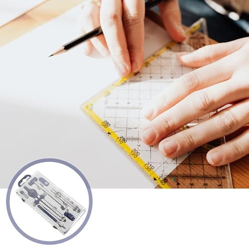 1 Set of 7 Professional Drawing Compasses, Practical Supplies, Geometric Kit