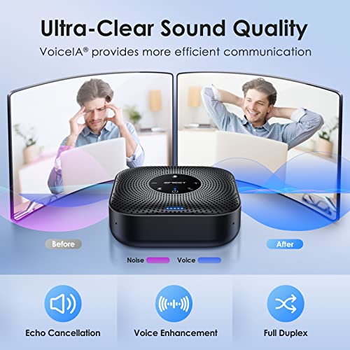 EMEET M0 Plus Conference Speaker and Microphone, 4 Mics 360° Voice Pickup