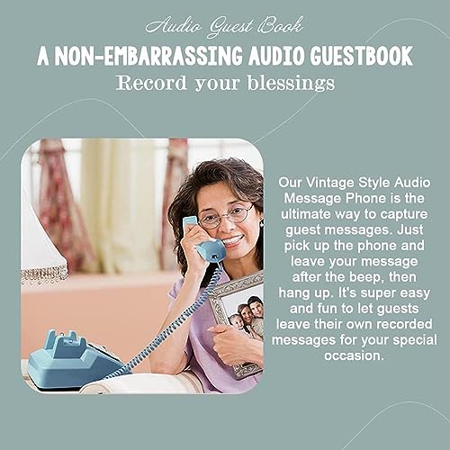 Retro Style Rotating Wedding Audio Guestbook Telephone Audio Guestbook for Wedding Retro Audio for Wedding Event Birthday Party Message Voicemail