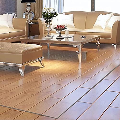 WTCBQC - PVC Chair Mat for Hard Floors Waterproof Wear-resistant Easy to Clean Floor Protection Mat Tile Protection Mat Suitable for Home and Office,31.5/39.4/47.2/ 140cm Wide (Color : Clear