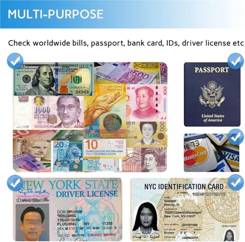 UV Portable Counterfeit Banknote Detector LCD Display Fast Counting