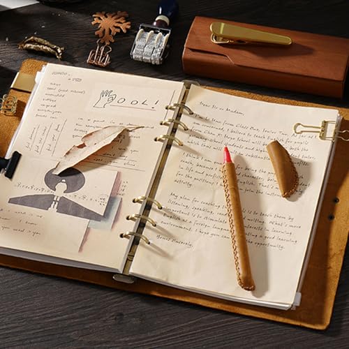 Refillable Notebook with Detachable Rings, Smooth Recycled Paper for School & Writing Refillable Binder Notebook