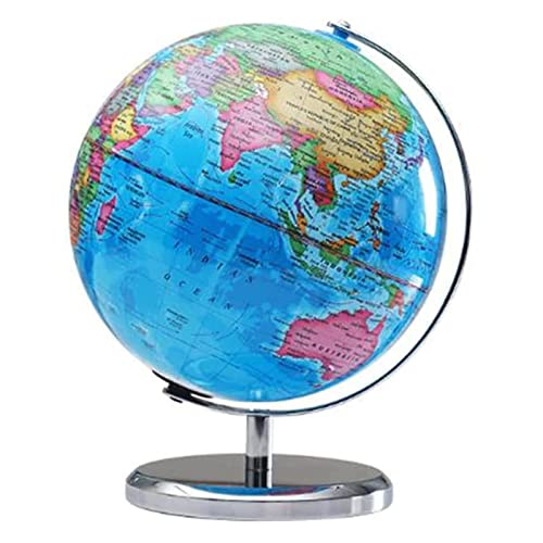 POCHY Beautiful Globe 360° Rotating Globe with Stand Globes Hd Printing World Globe Sphere Diameter 7.8 Inches Geographic Globes Fine and Clear