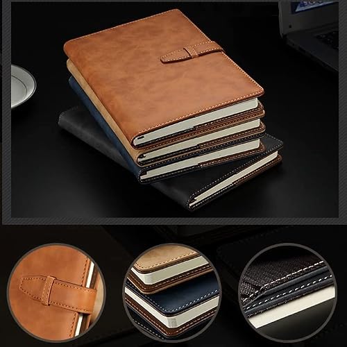 MVNOIRE Creative Office Leather Notebook B5 Daily Planner Agenda Hardcover A5 Business Diary Notepad Note Book cover