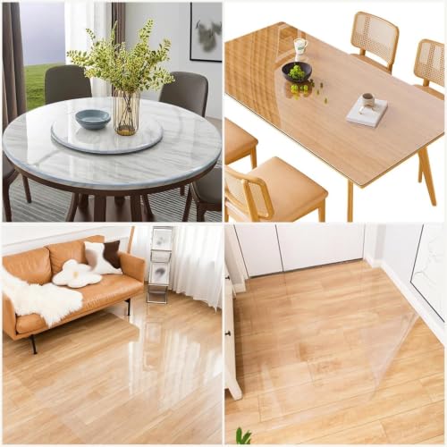 Beveled Edge Office Chair Mat Transparent Heavy Duty PVC