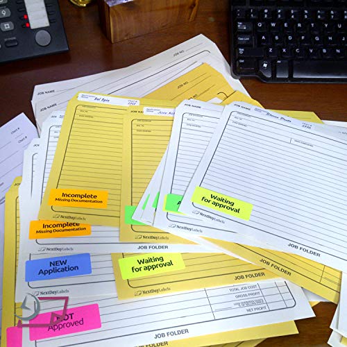 8-1/2 x 11" Neon Color High Light Fluorescent Labels for Laser & Inkjet Printer (Yellow Fluorescent, 1" x 2-5/8" - 30 Per Page | 30,000 Labels)