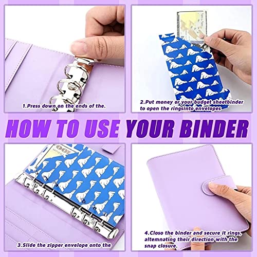 TEDILUVI 27 Pieces A6 Binder Cover Budget Envelopes System Pockets for Planner Organizer