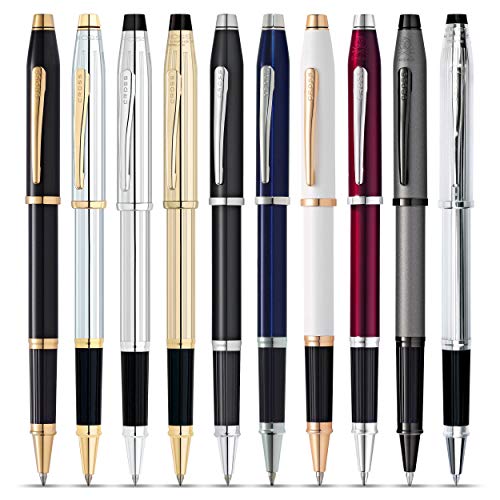 Cross Century II Refillable Gel Ink Rollerball Pen, Medium Rollerball, Includes Luxury Gift Box - Translucent Blue Lacquer