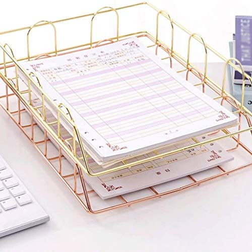 PMFNVXUW Metal Mesh File Box Foldable Storage Crate Home Office Folder Holder Organizer Rack