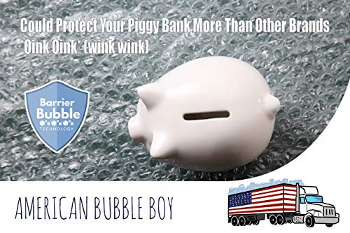 4 large rolls of Bubble Wrap total 700 feet, small bubbles 3/16 cushioning, 700 ft, heavy duty, perforated Every 12" Made in the USA by American Bubble Boy, bulk packaging wrap for moving and shipping