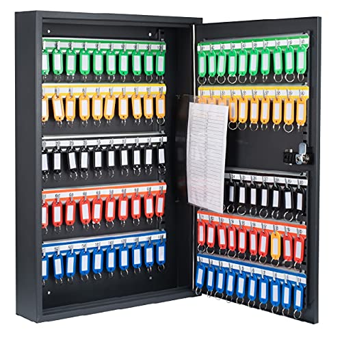 BARSKA Steel 100 Key Safe Cabinet with Combination and Key Lock Box