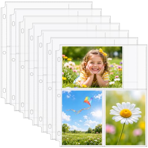 MaxGear 200 Pack 4x6 Photo Sleeves for 3 Ring Binder (1200 Pictures)