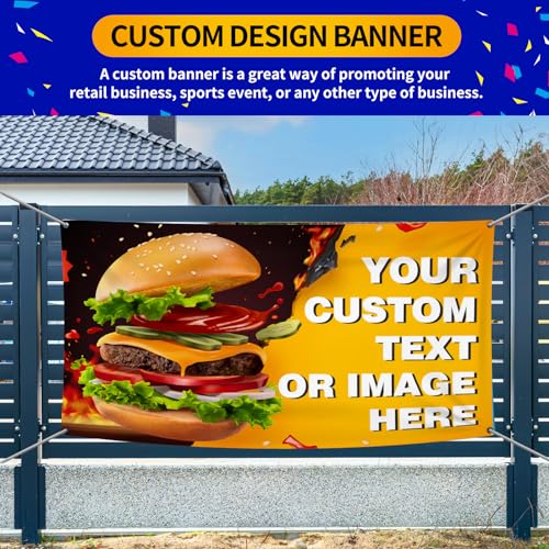 Custom Banners and Signs Personalized Customizable Full Color Design Vinyl Banners for Any Occasion Business, Birthday, Parties, Wedding, and Graduation(3'x15')