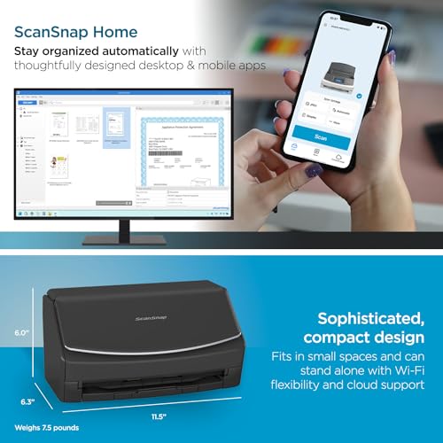 ScanSnap iX1600 Receipt Edition Color Duplex Invoice Document Scanner