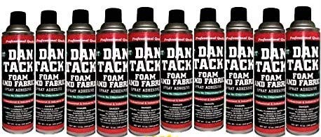10 Dan Tack Professional Quality Foam & Fabric Spray Glue Adhesive Big Can 12 oz