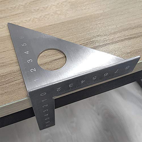 TEOYETTSF 45/90 Degree Angle Guide Ruler Woodworking Scriber Scribing Gauge Finder Protractor Stainless Steel Carpenter Measure Tool