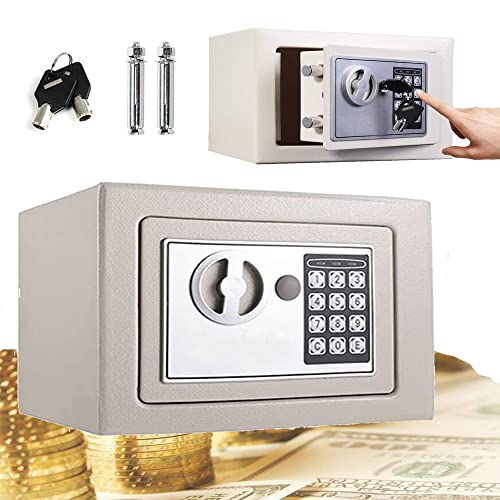 TBLOTYD Home Office Security Safe Wall Hanging Safety,Digital Keypad and Keys,Home Electronics Cash Safes with 2 Keys