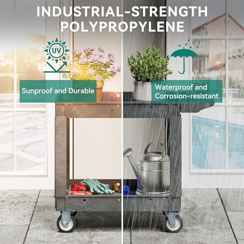 YITAHOME Grey Utility Cart on Wheels, 550 lbs Capacity, 40 x 17 Inch