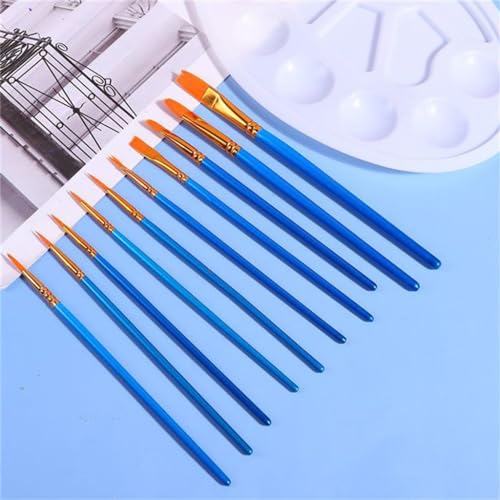 HBJWOV Nylon Bristle Oil Painting Brushes Gouache Watercolour Set