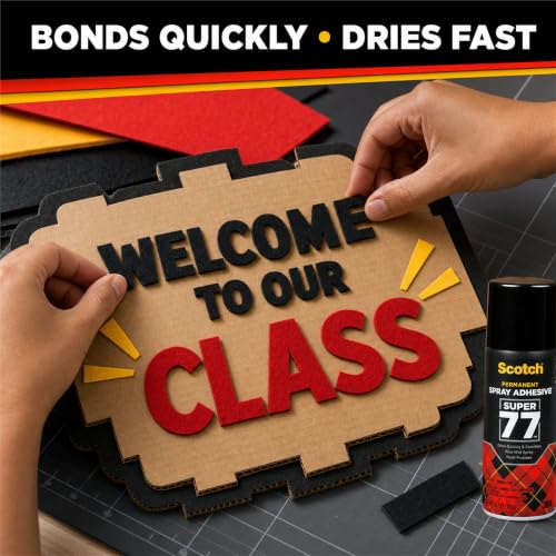 Scotch Super 77 Spray Adhesive 7716, 10.75 oz, 3 Pack