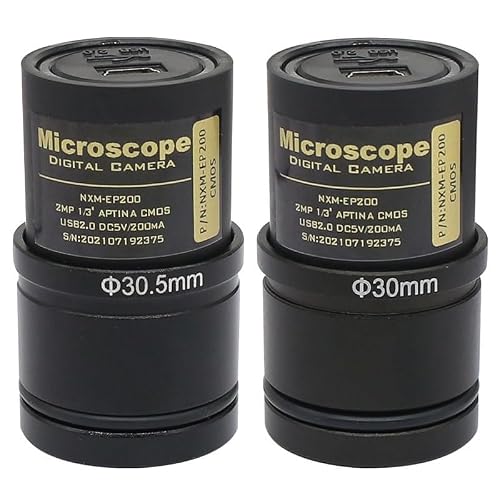 Microscope Accessories Kit Microscope Electronic 2.0MP USB Camera Mounting Diameter 23.2mm 30mm 30.5mm for Stereo Microscope Microscope Slides(Mounting 30.5mm)