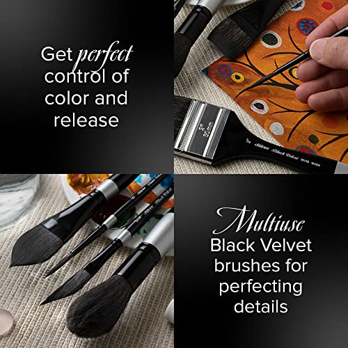 Silver Brush Limited Black Velvet Round Watercolor Paintbrush, Size 18