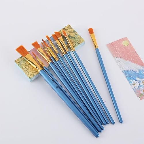BXFIRS Nylon Hair 15 Combination Art Brush Set Pearlite Pen Holder Paintbrush Sets