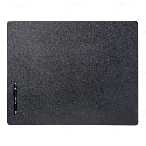 Dacasso Black Leather Desk Mat/Desk Protector/Gaming Pad/Mouse Pad/Desk Pad, 24 x 19, PR-1019