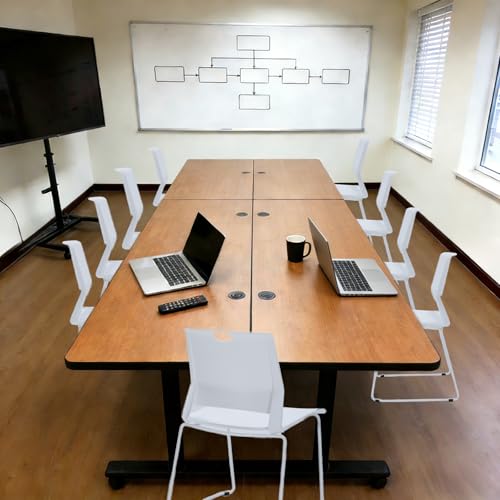 Stackable Chairs Set of 8 for Break Waiting Room Conference Church, White