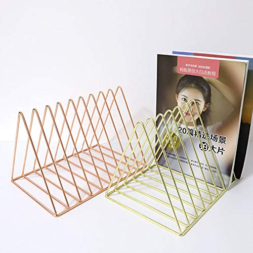 YXEDPBF Bookshelf Metal Rack, File Organizer,Book Rack, Magazine Newspaper Book Holder, 9 Slots Book Display for Office Home School,Black