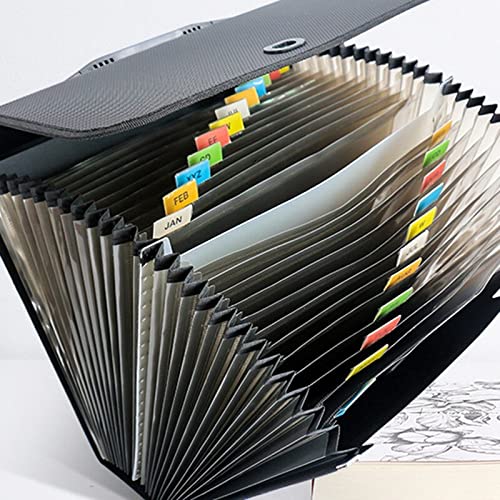 file folder 26 Grid Portable Organ Bag A4 Multi-Layer File Folder for Office Students with Large Capacity Test Paper Holder for Important Documents Folder Organizer Accordion Folder Organizer Expandin