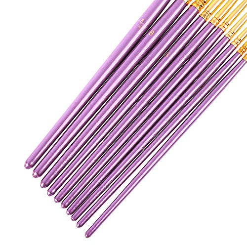 HBJWOV 10pcs/Set Artist Paint Brush Set Nylon Hair Watercolor Acrylic Oil Painting Brushes Drawing Art Supplie