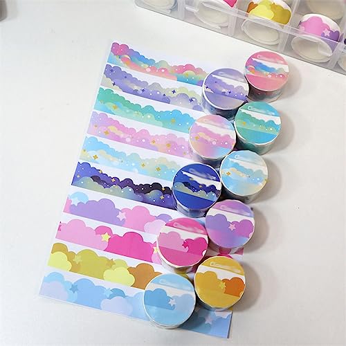 KLJUHGTR Washi Tape Cute Art Decorative Adhesive DIY Scrapbooking Sticker Label Stationery