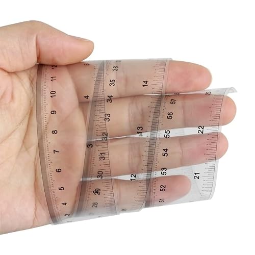 JUIYU Microscope Accessories Kit 10/30/60/100/150cm Transparent Soft Ruler 30CM(R Angle) Straightedge Scale 0.1mm/0.5mm Measuring Calibration Card Microscope Slides (Color : 150CM (Scale 0.1mm))