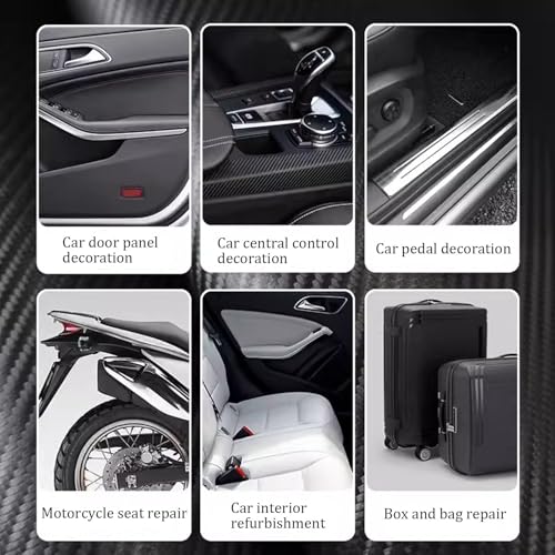 Fabric Adhesives Self Adhesive Leather Repair Patch Vinyl Leather Repair Kit Black Carbon Fiber Leather Patch Strong Adhesive Leather Fabric for Refurbishment and Repair(200x120cm/78.74x47.24in)