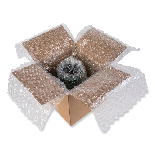 Bubble Packaging, 0.31" Thick, 24" x 75 ft, Perforated Every 24", Clear, 4/Carton