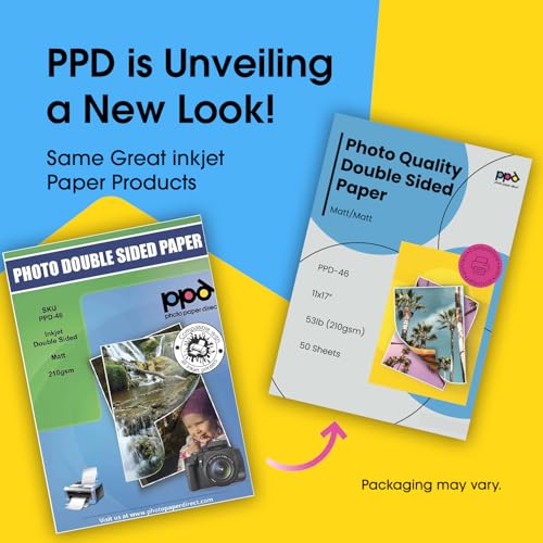 PPD 50 Sheets 11x17" Double Sided Brochure and Flyer Paper Matte
