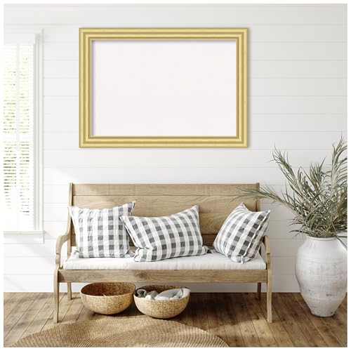 Amanti Art White Cork Board for Wall, 41x29 Traditional Office Decor