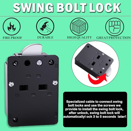 Electronic Safe Lock Gun Safe Lock Replacement with Swing Bolt Lock