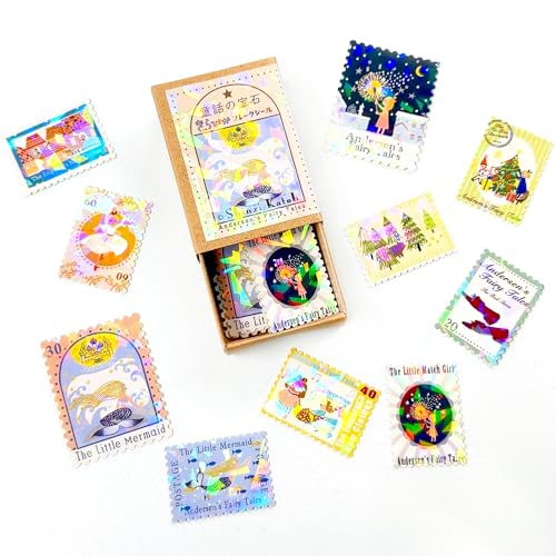 Shealdo ks-fb-10012 Flake Seals, Made in Japan, Glittering Andersen Fairy Tales 2, Shinzi Katoh, 10 Patterns, 30 Sheets