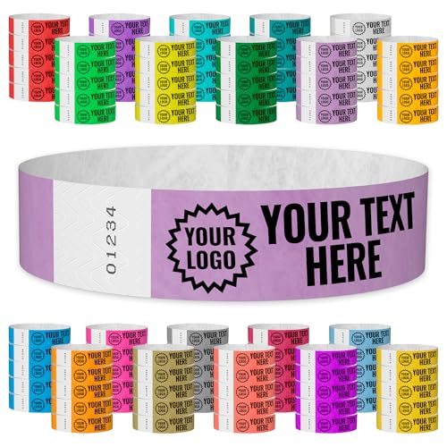 WristCo Berry Custom Imprint Wristbands - 10,000 Tyvek - Select Qty